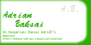 adrian baksai business card